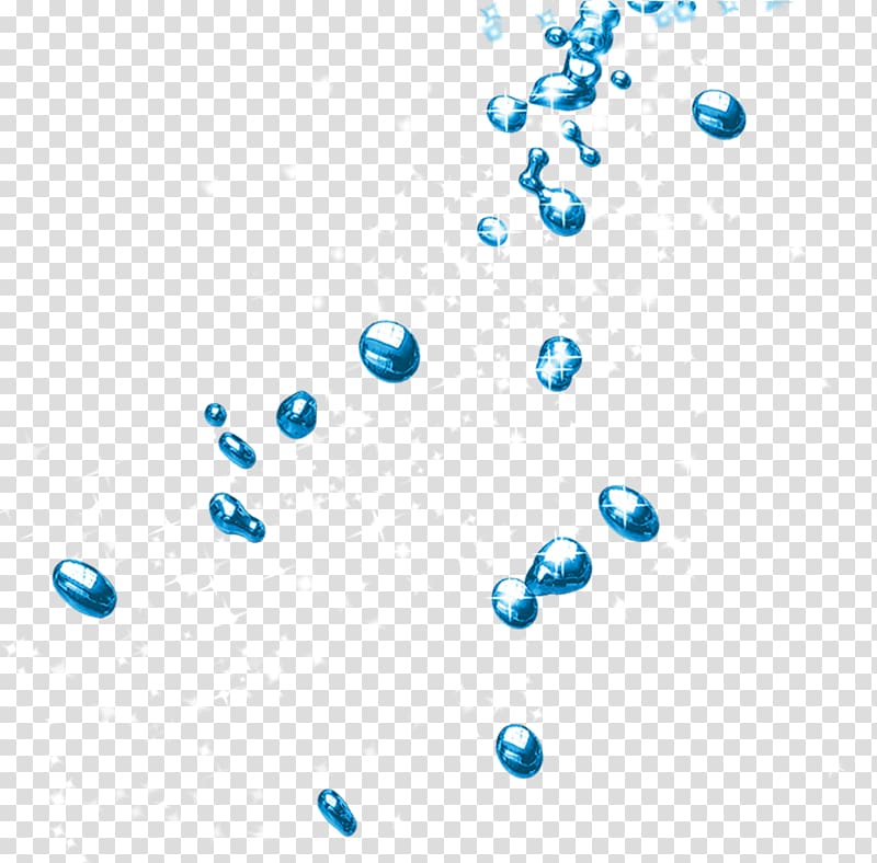 Light, Blue water droplets floating elements transparent background PNG clipart