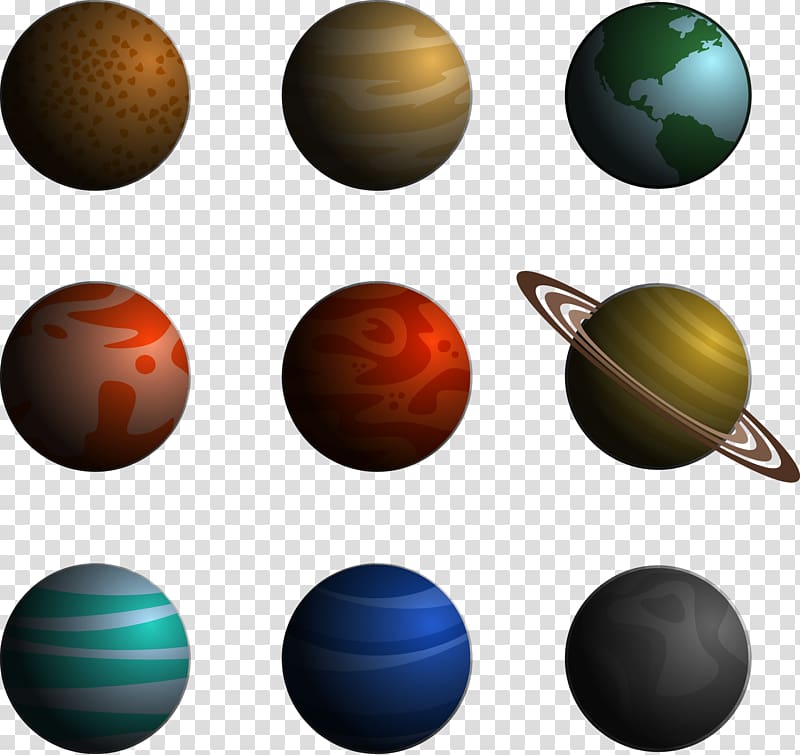 Planets illustration, Outer planets Saturn Solar System, Universe planets transparent background PNG clipart