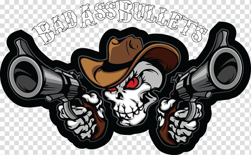 Badass Bullets , Handgun Firearm Skull, guns transparent background PNG clipart