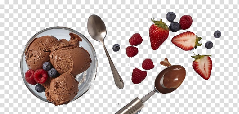 Chocolate ice cream Gelato Sundae Frozen yogurt, Fruit gourmet chocolate transparent background PNG clipart