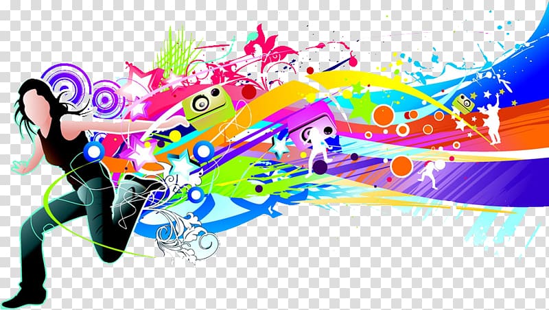 Motif, Colorful runner transparent background PNG clipart