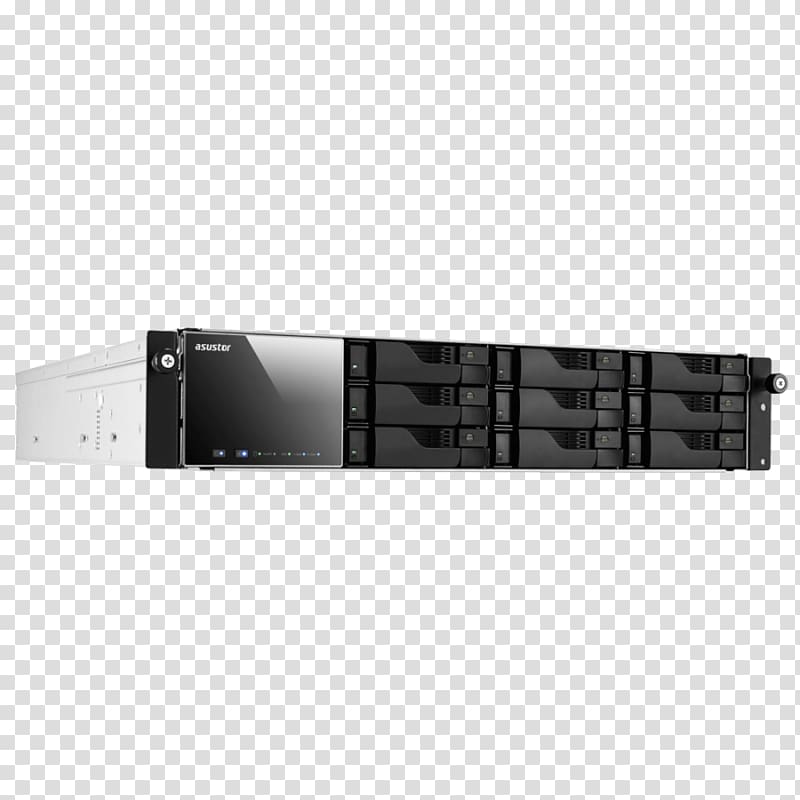 Network Storage Systems Computer Servers Computer hardware Synology Inc. ASUSTOR AS-7012RDX NAS server, SATA 6Gb/s / eSATA, others transparent background PNG clipart