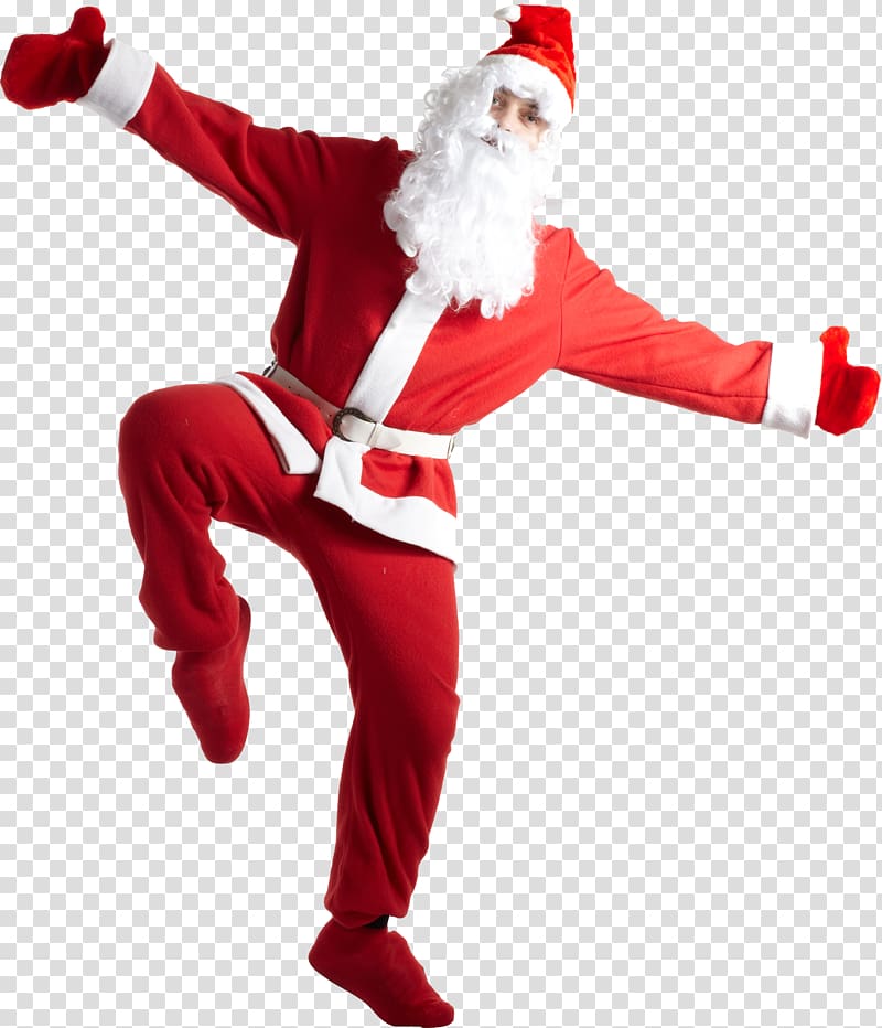 Street dance Santa Claus, santa claus transparent background PNG clipart