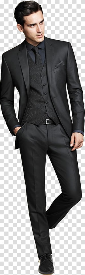 Black suit jacket illustration, Suit Formal wear Clothing Tuxedo, Men ...