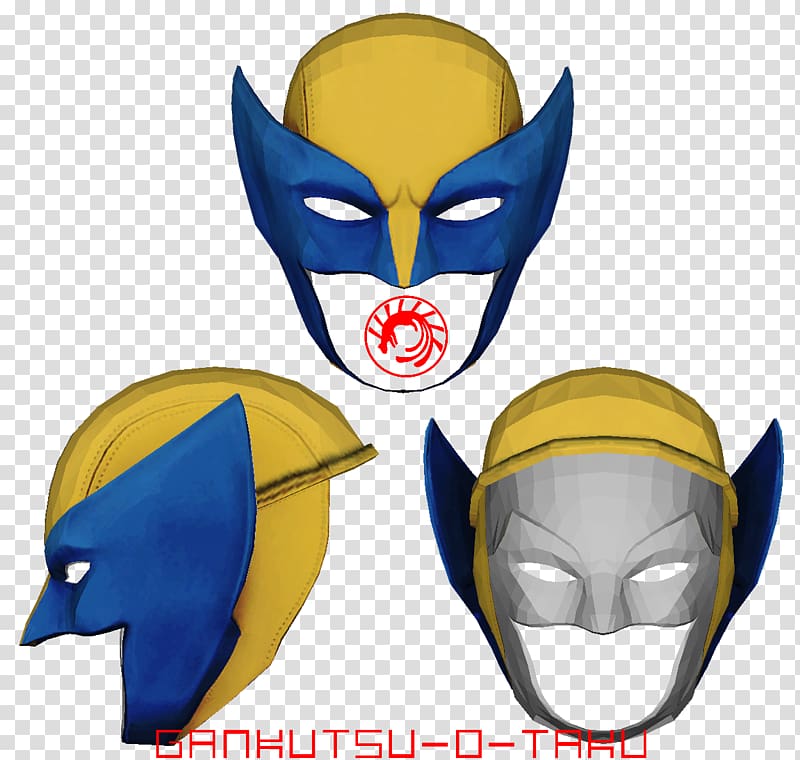 Wolverine X-23 Mask Headgear Paper model, Wolverine transparent background PNG clipart