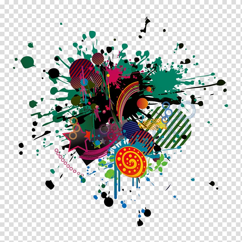 multicolored abstract painting, Carnival Abstract art, Art Design transparent background PNG clipart