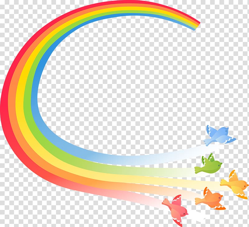 Rainbow Color Sky Paper Drawing, A rainbow transparent background PNG clipart