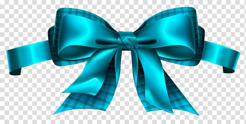 teal bow tie , Ribbon , Blue Checkered Bow transparent background PNG clipart
