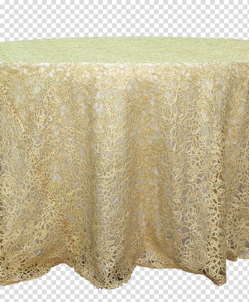 Tablecloth Brocade Gold Bed skirt Lace, gold transparent background PNG clipart