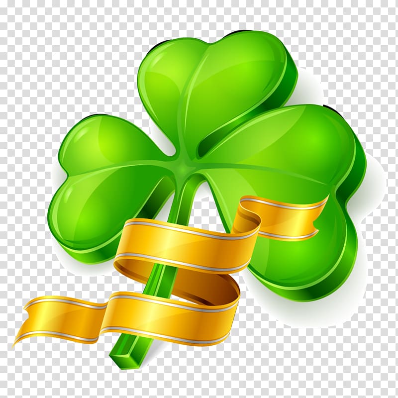 Saint Patricks Day Four-leaf clover Shamrock, Clover transparent background PNG clipart