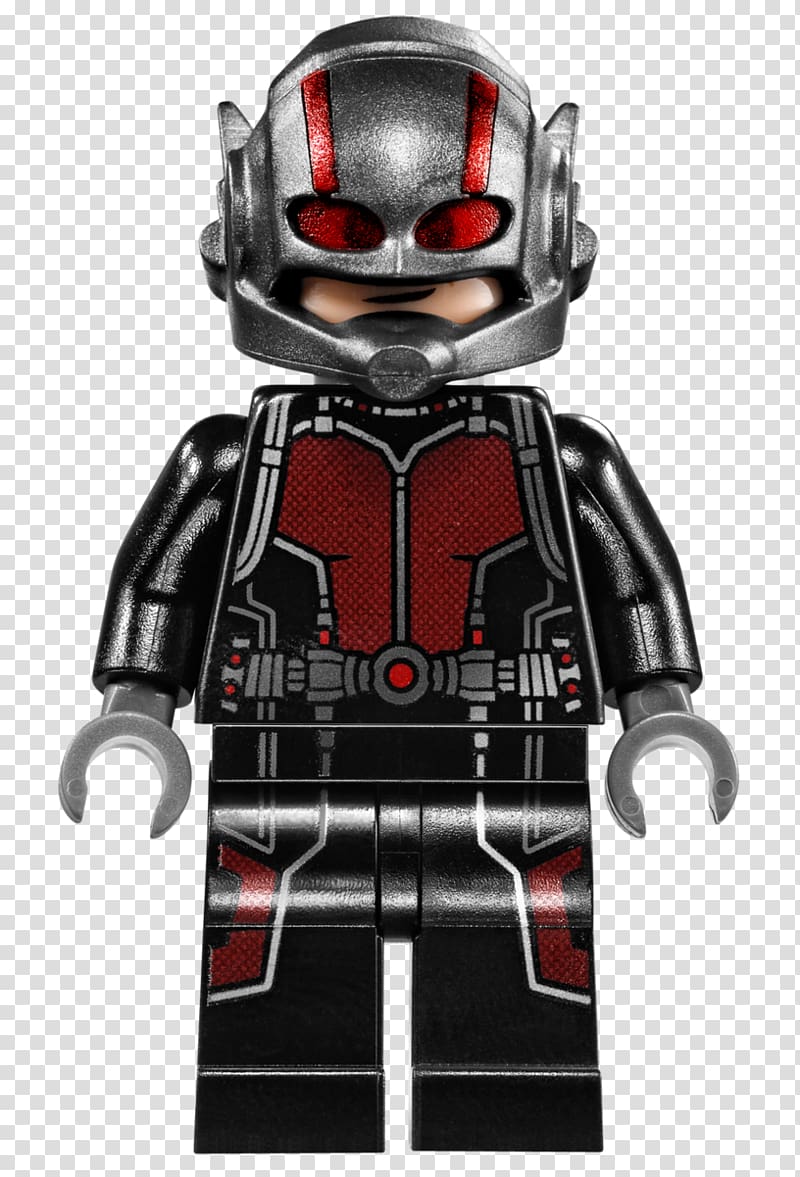 Lego Antman mini figure illustration, Lego Marvel Super Heroes Ant-Man Hank Pym Darren Cross, Ant Man transparent background PNG clipart