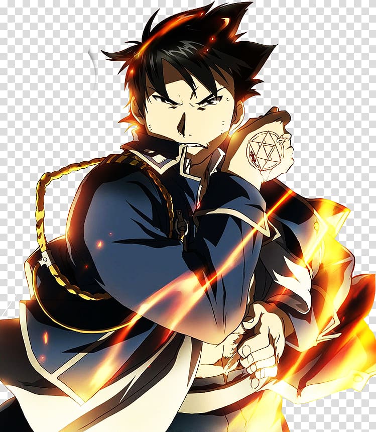 Roy Mustang Anime Fullmetal Alchemist Character Manga, fire hd transparent background PNG clipart