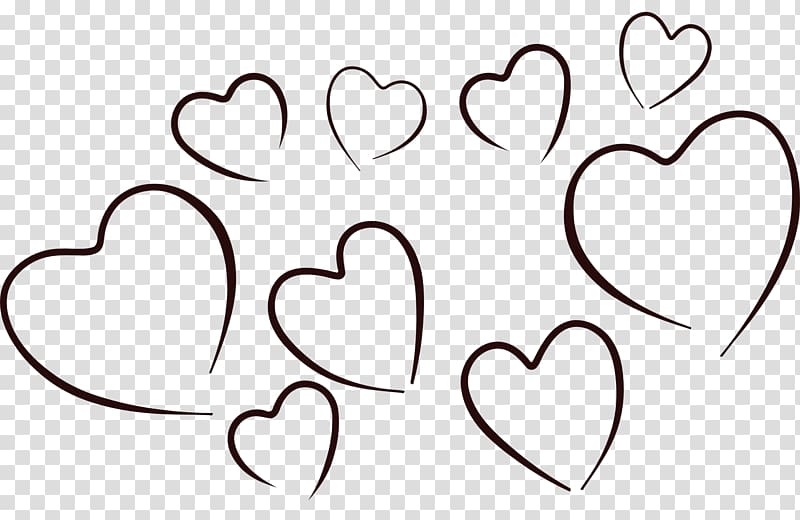 Heart Black and white , Heart Silhouette transparent background PNG clipart