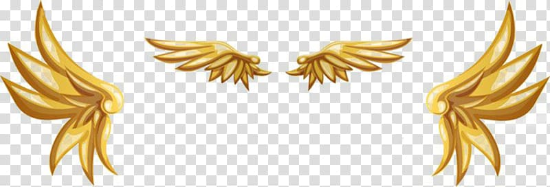 Gold, Golden wings transparent background PNG clipart