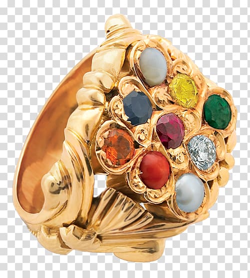 Navaratna Ring Jewellery Gemstone Birthstone, ring transparent background PNG clipart