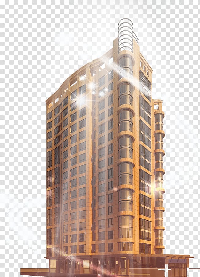 Skyscraper, Light shining skyscrapers transparent background PNG clipart