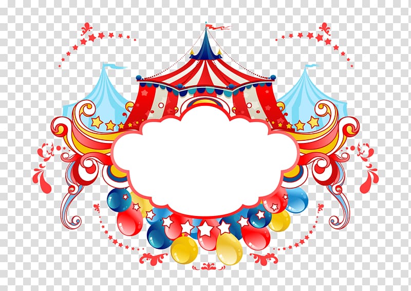 red and white illustration, Circus Poster , Creative Circus transparent background PNG clipart