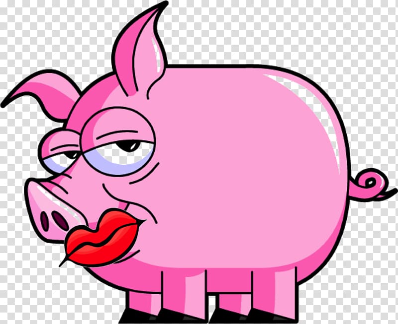 Pig roast Porky Pig Cartoon , cartoon lipstick transparent background PNG clipart