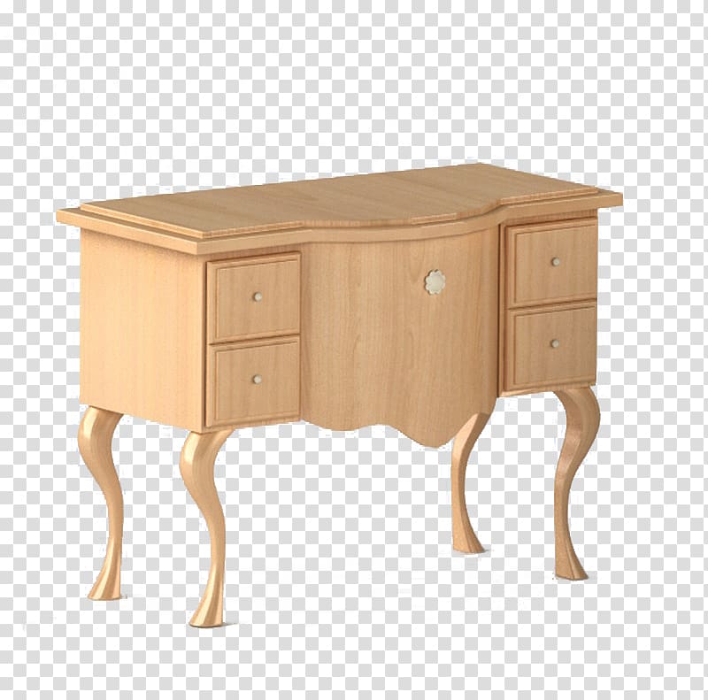 Table Drawer, Continental dresser 3d model transparent background PNG clipart