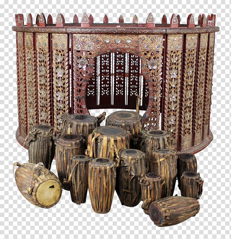 Pyu city-states Percussion Burma Drum Carving, drum transparent background PNG clipart