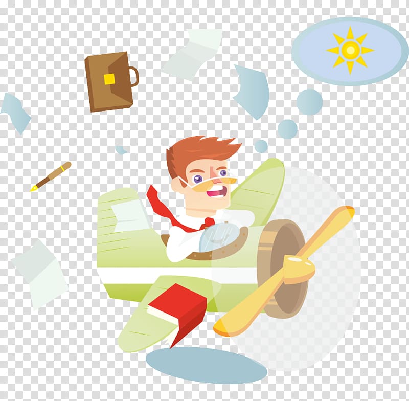 Cartoon Character Illustration, Fly man transparent background PNG clipart