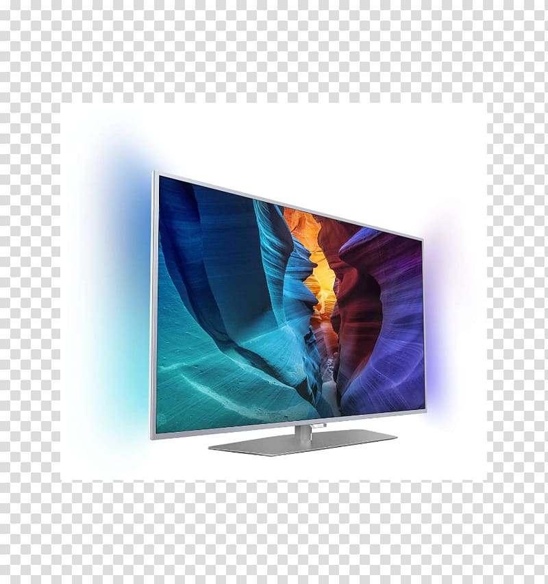 4K resolution Philips LED-backlit LCD Ambilight Smart TV, lg tv transparent background PNG clipart