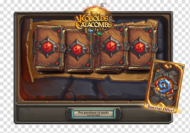 Hearthstone Catacombs Kobold Hoard Digital collectible card game, postcard back transparent background PNG clipart