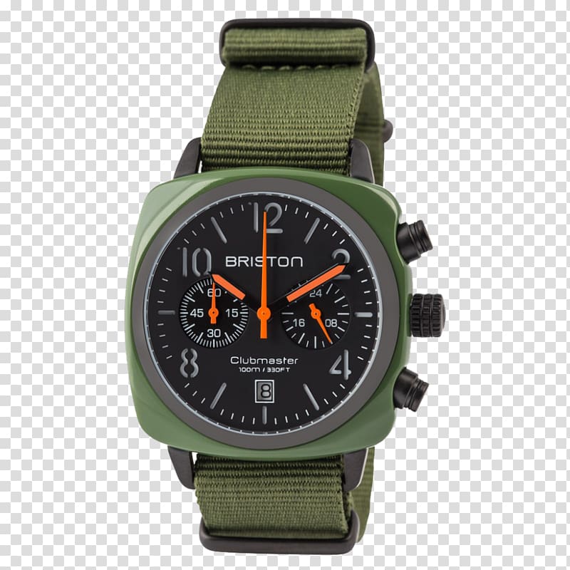 Chronograph Glycine watch Ray-Ban Clubmaster Classic Analog watch, watch transparent background PNG clipart