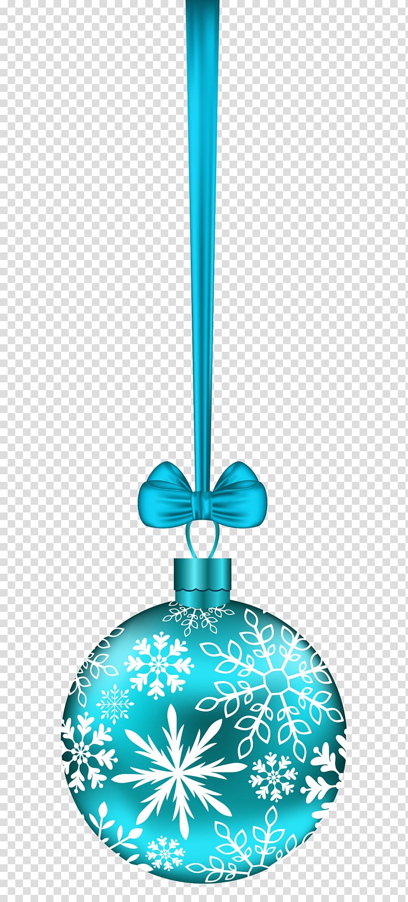 teal and white snowflake Christmas bauble, Christmas , Blue Christmas Ball transparent background PNG clipart