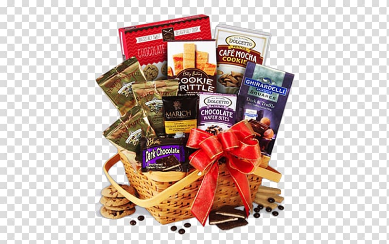 Coffee Food Gift Baskets Chocolate, Gift hamper transparent background PNG clipart