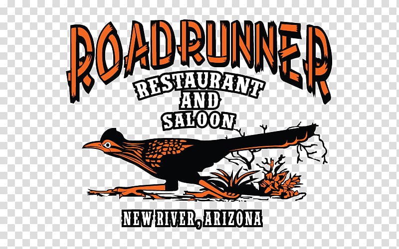 Roadrunner Restaurant Cave Creek Bar Tavern, saloon Logo transparent background PNG clipart
