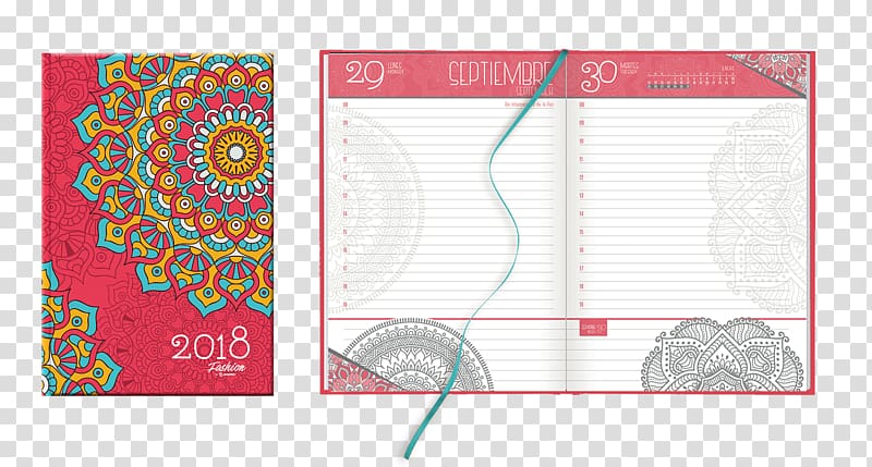 Paper Diary Notebook Mandala Agenda, notebook transparent background PNG clipart