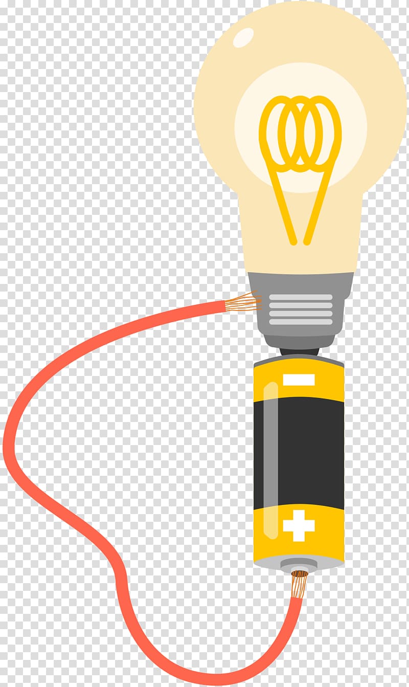 Electrical Wires & Cable Incandescent light bulb Battery Electricity, Light bulb transparent background PNG clipart