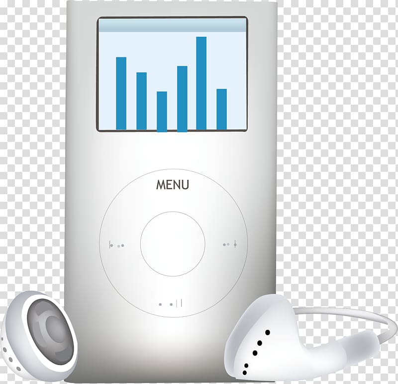 iPod MP3 player, material headphones transparent background PNG clipart