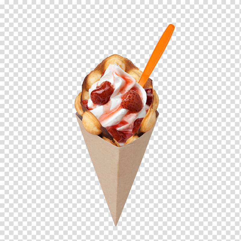 Ice Cream Cones Waffle Milkshake Sundae, bubble Waffle transparent background PNG clipart