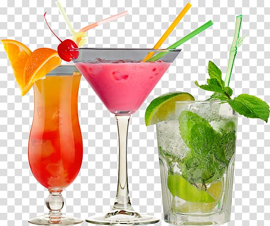 three assorted fruit juices illustration, Cocktail Distilled beverage Juice Margarita Drink, Cocktails Night transparent background PNG clipart