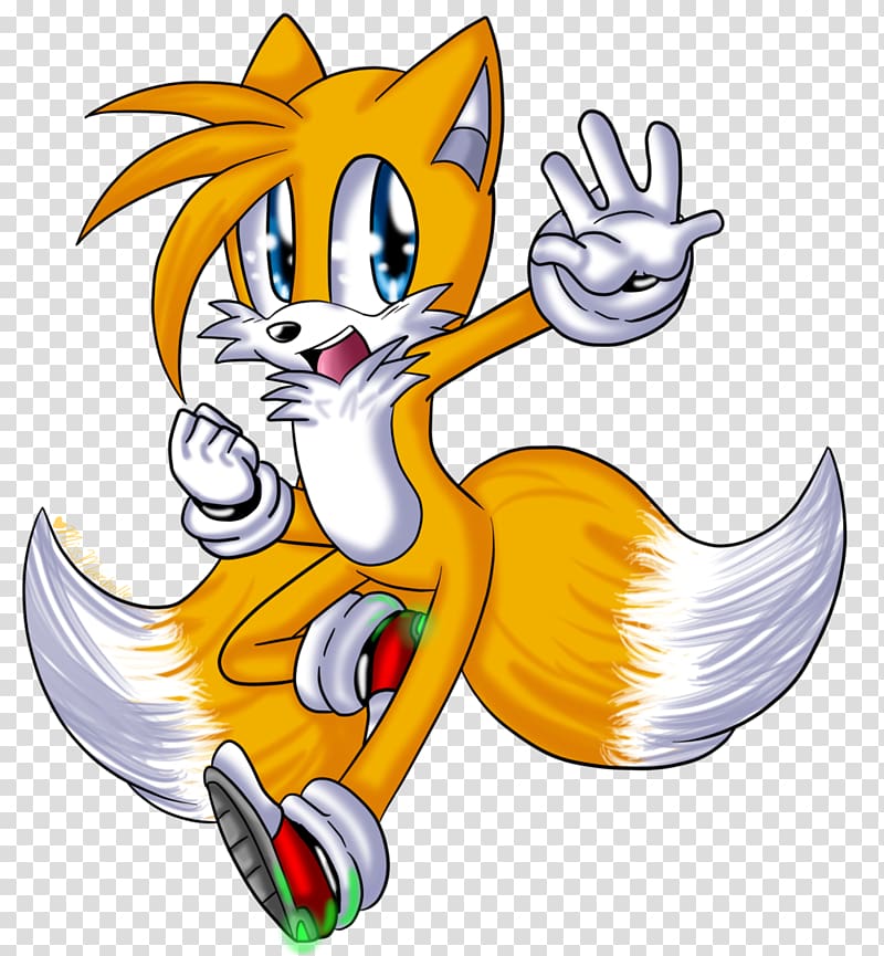 Tails Sonic Chaos Ariciul Sonic Chibi Art, nine tailed fox transparent background PNG clipart