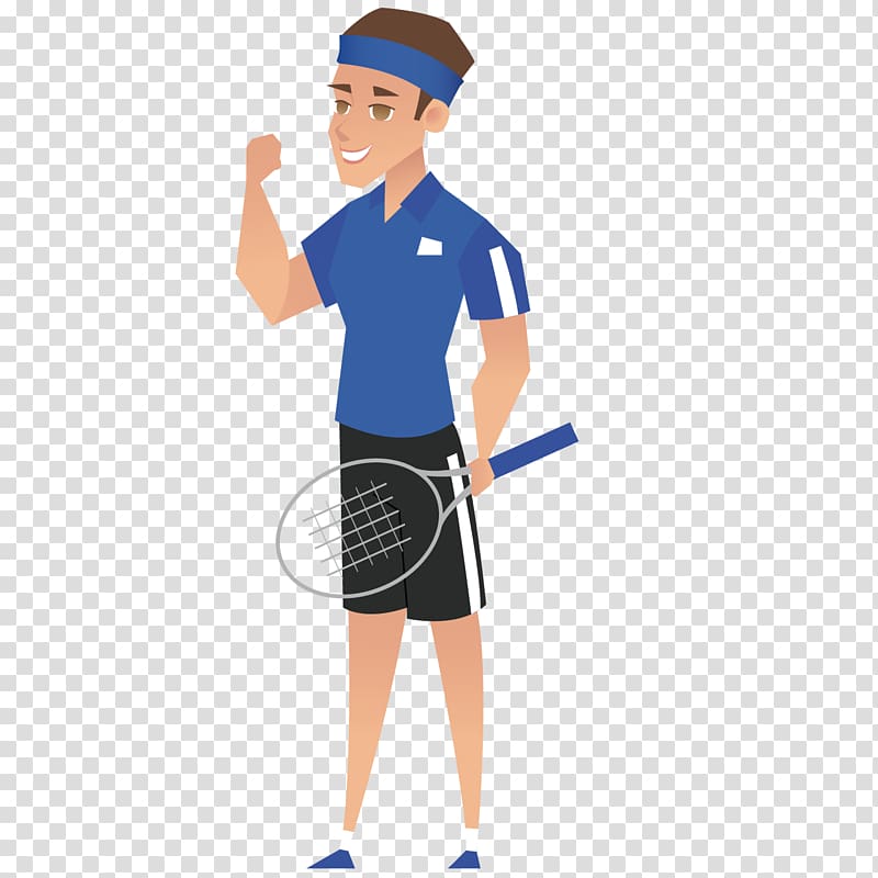 Tennis Badminton T-shirt, Playing tennis man transparent background PNG clipart