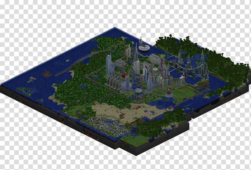 Minecraft City map Oblivion, Future City transparent background PNG clipart