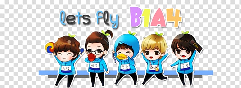 B1A4 Drawing A Lie South Korea Cartoon, Kpop chibi transparent background PNG clipart