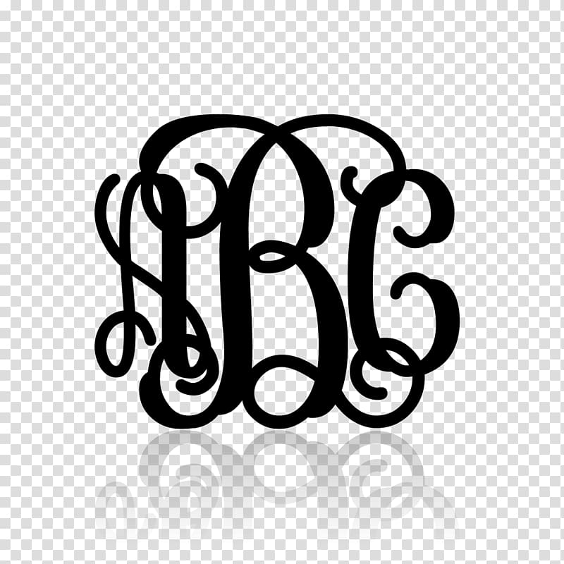 Monogram Letter case Initial Decal, monogram transparent background PNG clipart