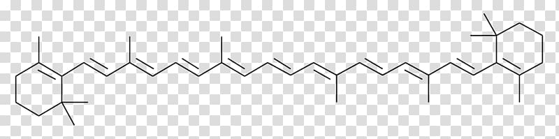 Structural formula Chemical formula Chemistry Carotenoid Molecule, Beta-Carotene transparent background PNG clipart