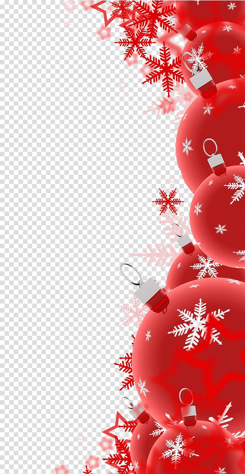 red christmas decoration transparent background PNG clipart