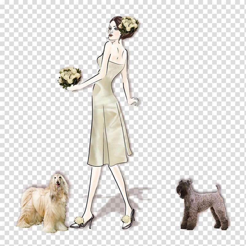 Dog breed Illustration, With a beautiful map transparent background PNG clipart