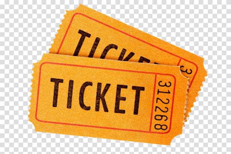 two orange tickets, Raffle Ticket Lottery Prize , ticket transparent background PNG clipart