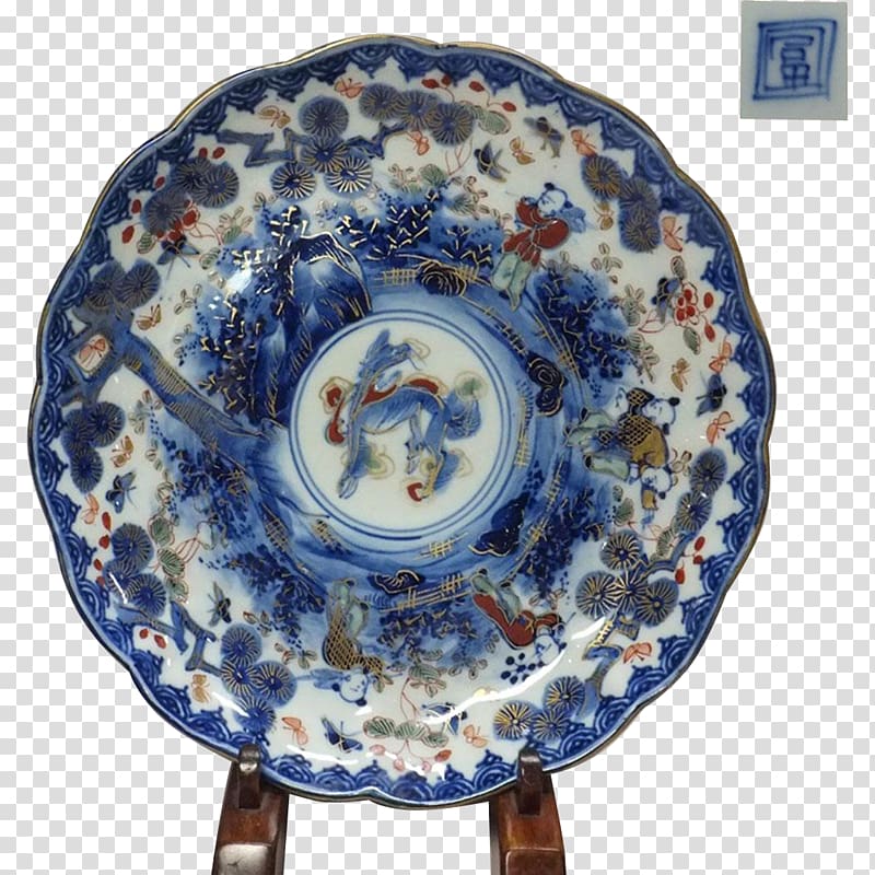 Plate Blue and white pottery Imari ware Ceramic Porcelain, porcelain transparent background PNG clipart