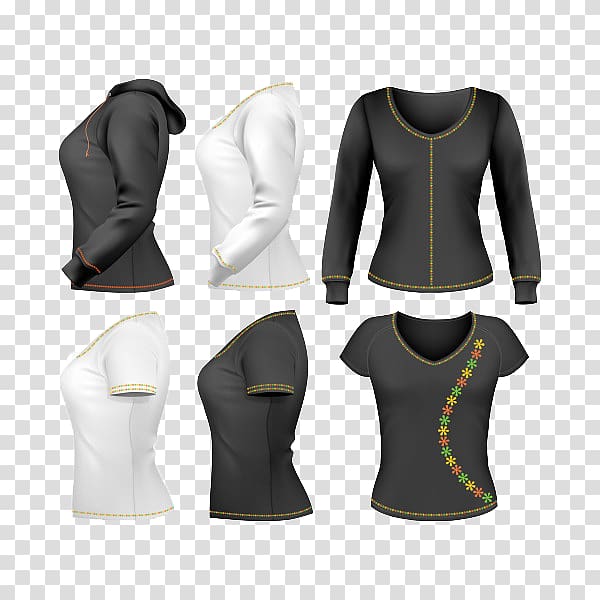 T-shirt Hoodie Clothing, Women\'s clothing apparel design template transparent background PNG clipart