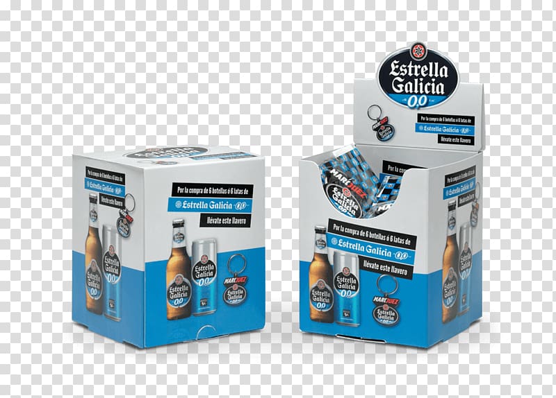 Packaging and labeling Estrella Galicia Envase Visualpack, packaging transparent background PNG clipart
