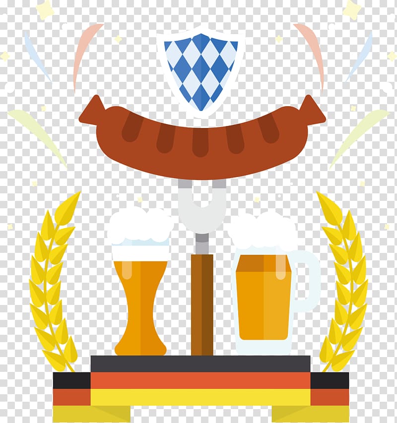 Oktoberfest Germany Beer German cuisine Illustration, German Beer Festival Poster transparent background PNG clipart