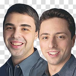 two men wearing gray collard tops, Larry Page and Sergey Brin Early Days transparent background PNG clipart